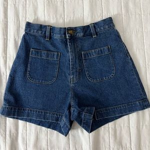 & Other Stories Patch Pocket Denim Shorts